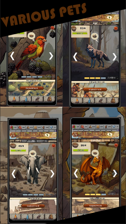 Various pets - Tame wild animals to help your tribe